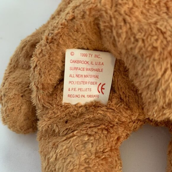 TY Beanie Baby Fuzz The Bear Brown 8" 1999 With Original Hang Tag - Picture 8 of 8